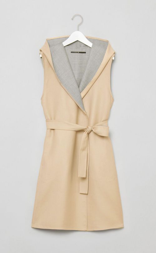 ダブルフェイスフーデットジレ