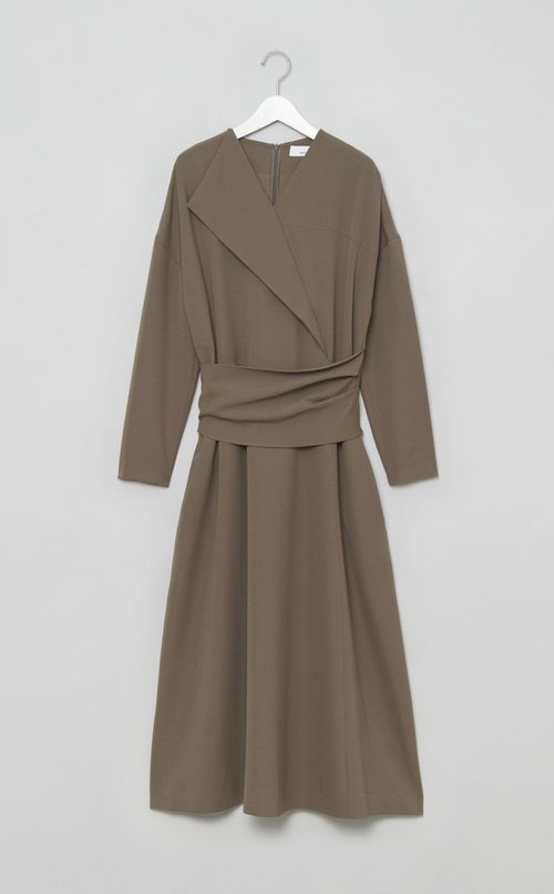 ラップウエストギャザーワンピース