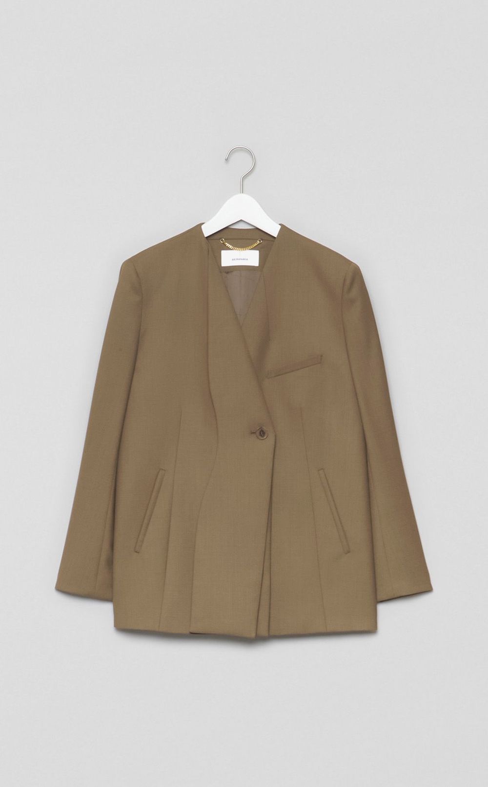 フロントドレープノーカラージャケット