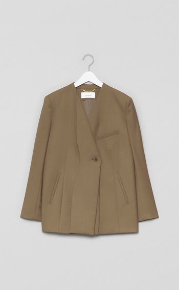 フロントドレープノーカラージャケット