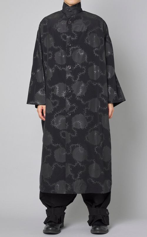 トゲ水玉スタンドカラーコート