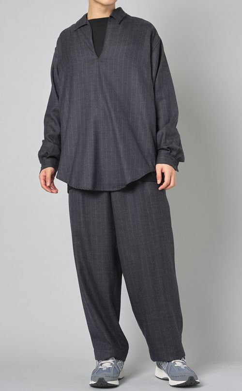 ツータックワイドオフィサーパンツ