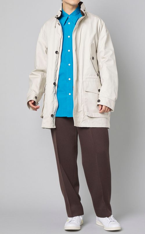 ウールフラットフロントトラウザーズ