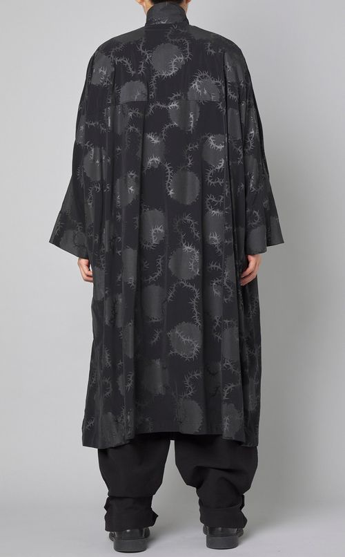 トゲ水玉スタンドカラーコート