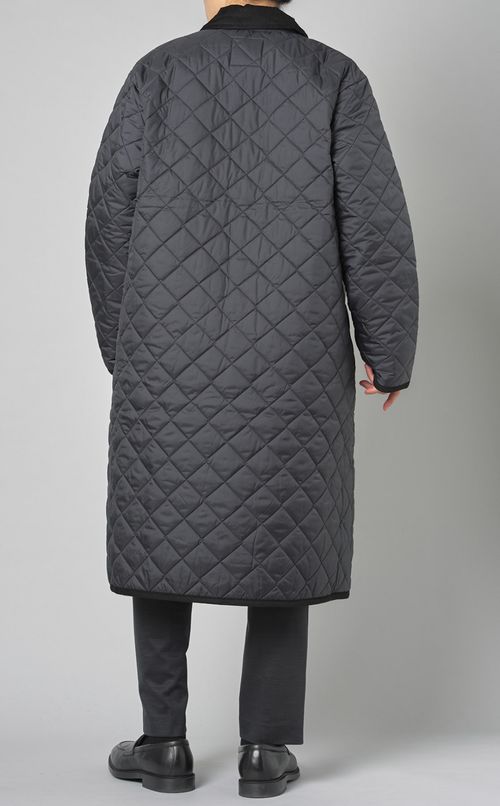 ステンカラーキルティングコート