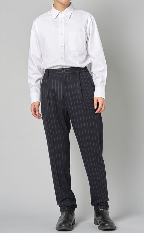 ストライプテーパードパンツ