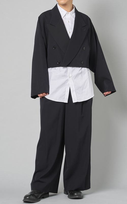 ウールギャバジンショートコート