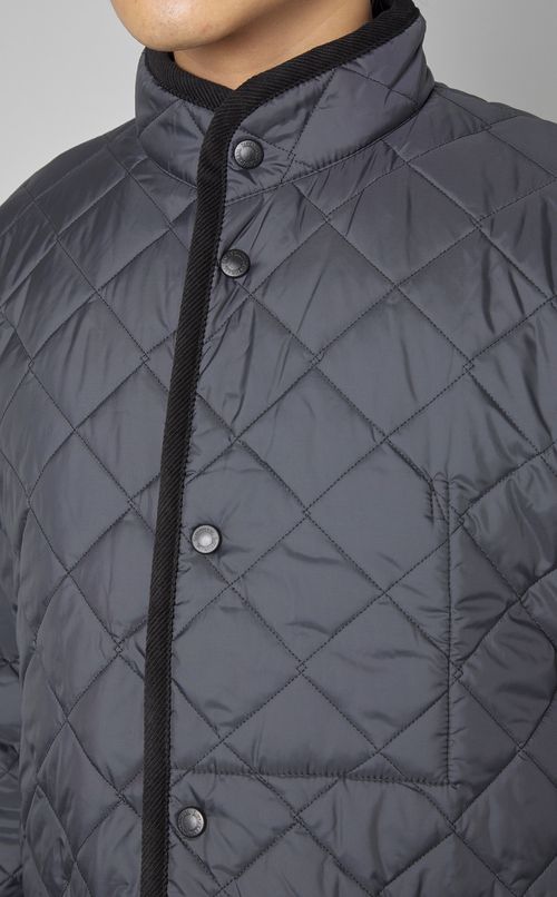 スタンドカラーキルティングコート