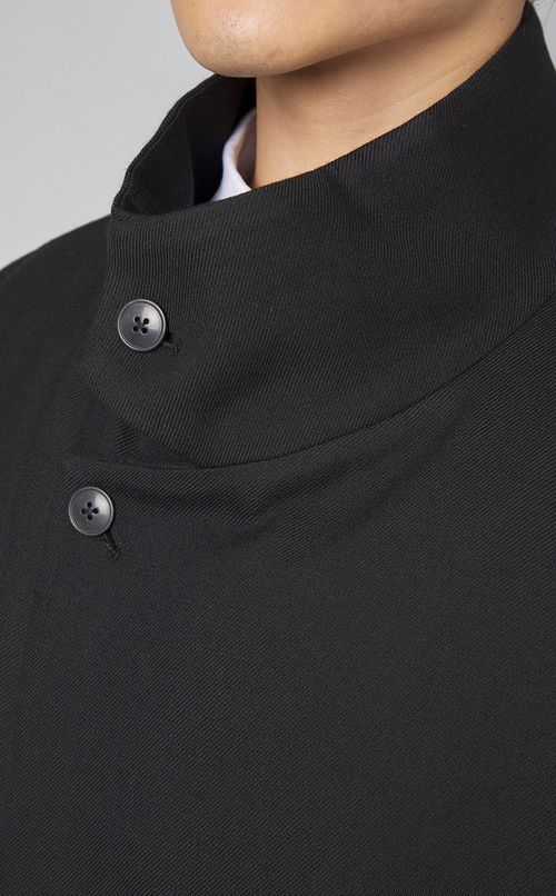 ダブルフェイスツイルレイヤードジレ