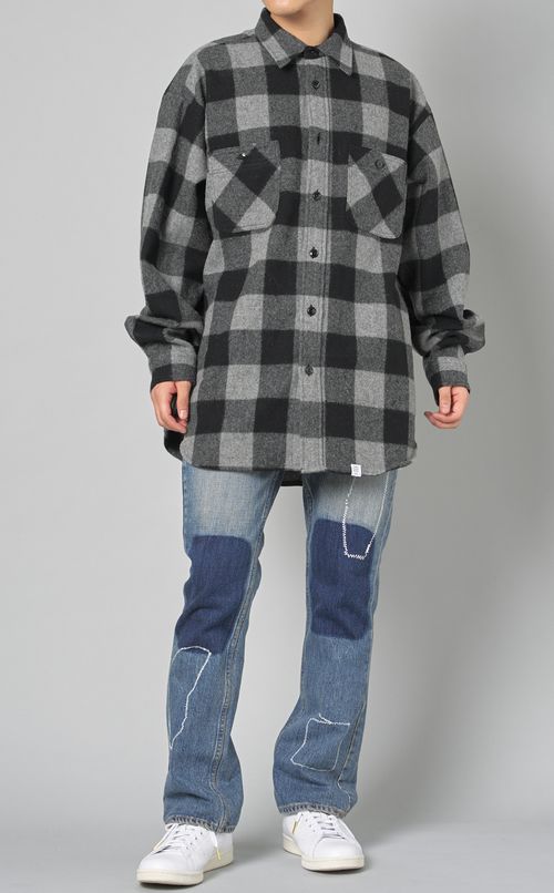 バッファローチェックビッグシャツ