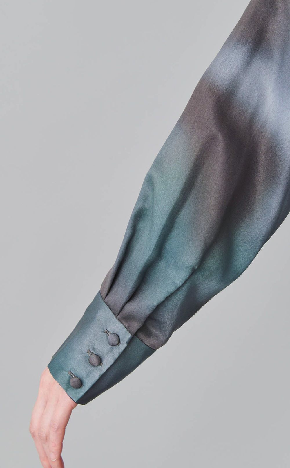 オーロラプリントギャザーワンピース