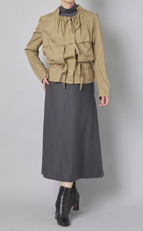 スタンドカラードローコードブルゾン