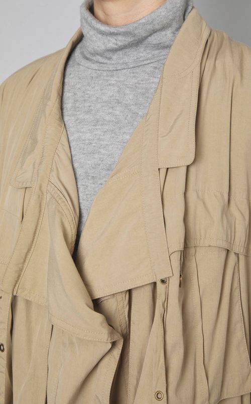 オーバーサイズロールスリーブコート