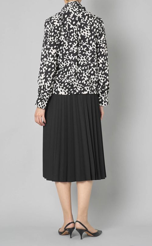 アブストラクトドットプリントブラウス