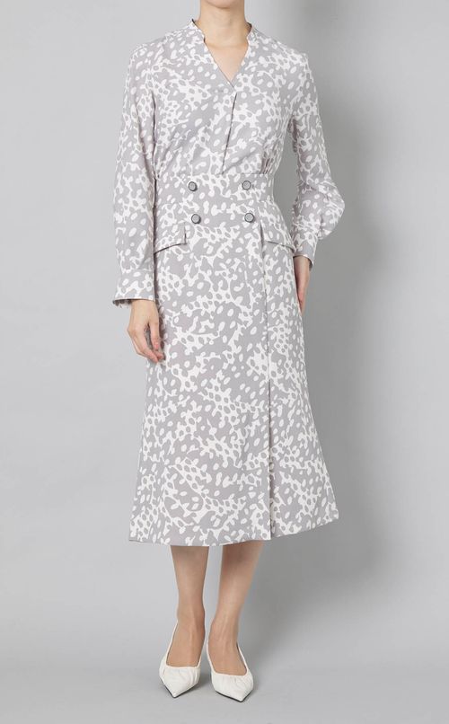 アブストラクトドットプリントスカート