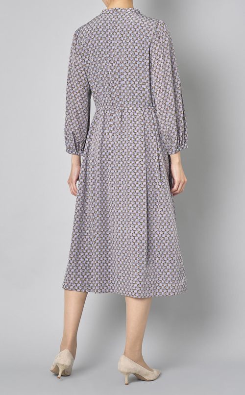 フラワープリントサイドタックワンピース