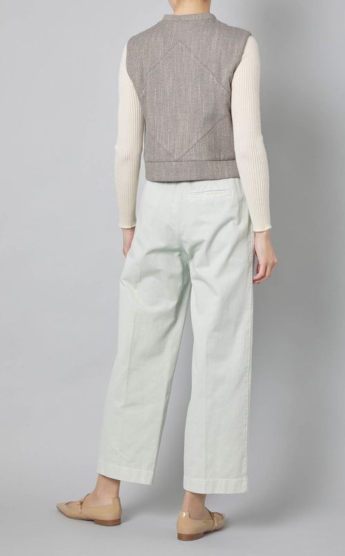 ウールパネルクロップドベスト