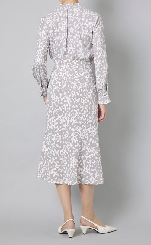 アブストラクトドットプリントスカート