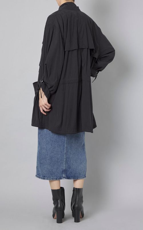 オーバーサイズロールスリーブコート