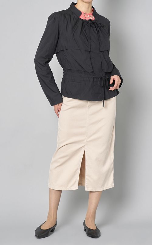 プリントギャザースモックブラウス