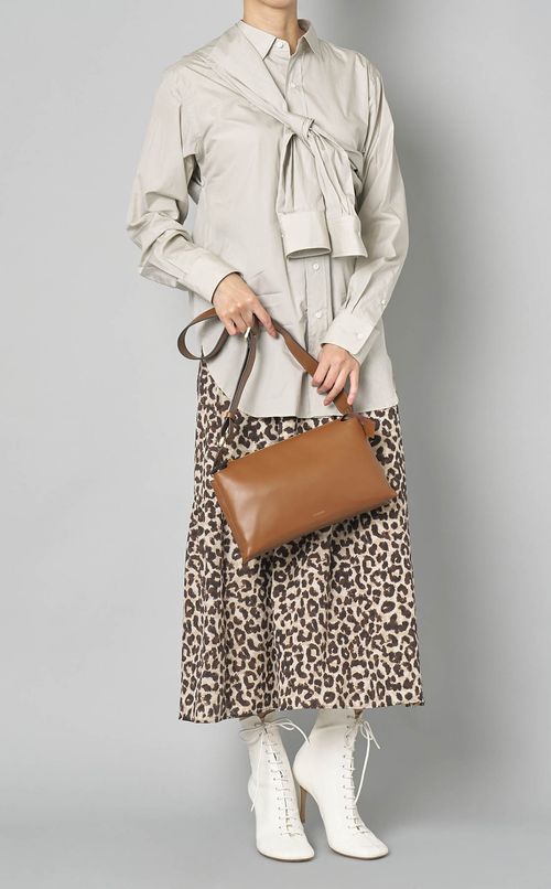 レオパードプリントギャザースカート