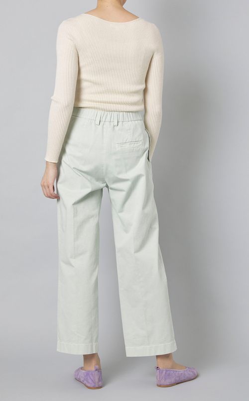 コットンクロップドタックパンツ