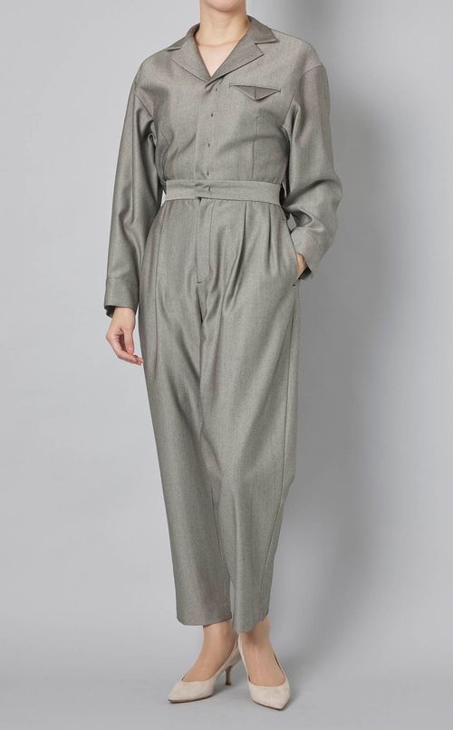 ヘリンボーンジャンプスーツ