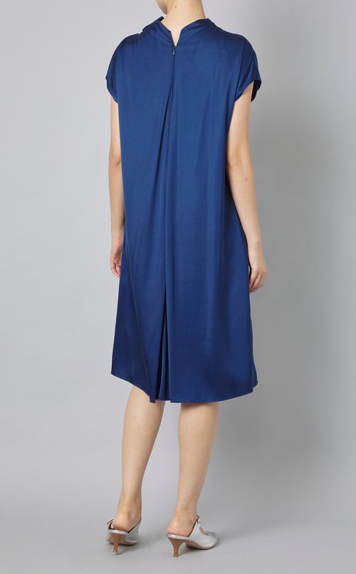 ストレッチサテンドレープドレス