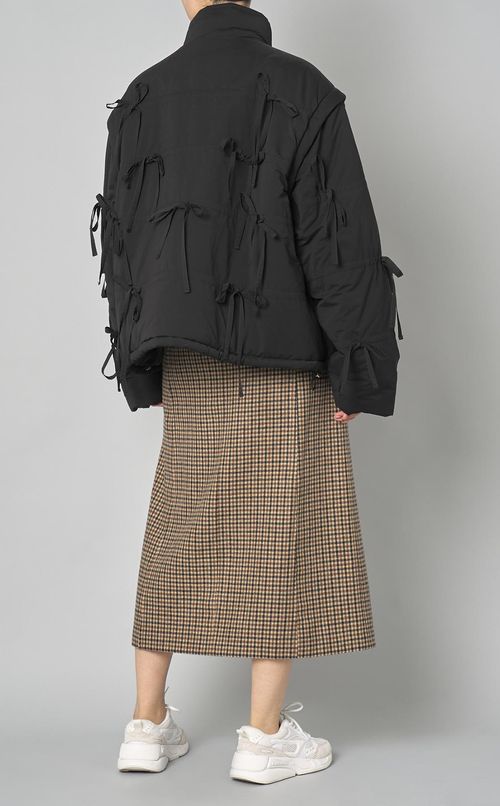 チェックリボンバファーブルゾン
