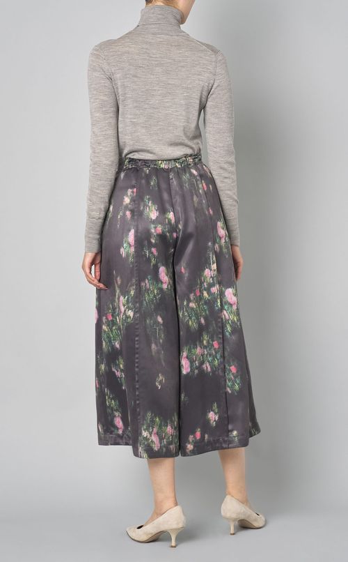 カメリアプリントフレアパンツスカート