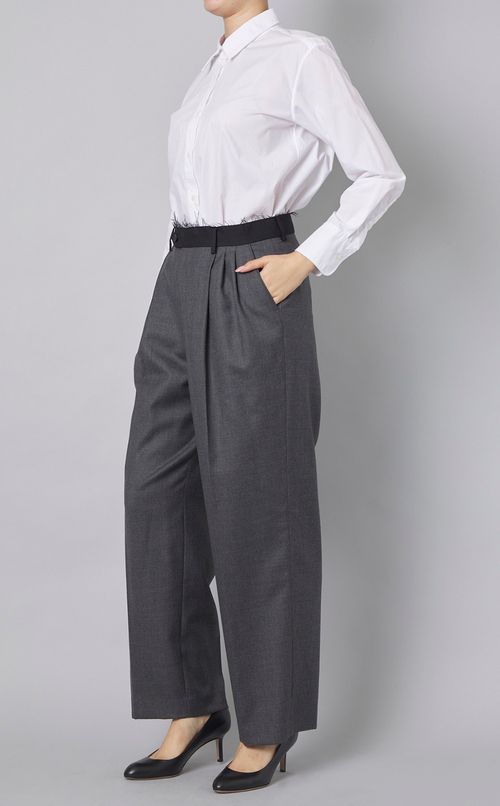 ウールサキソニースリータックパンツ