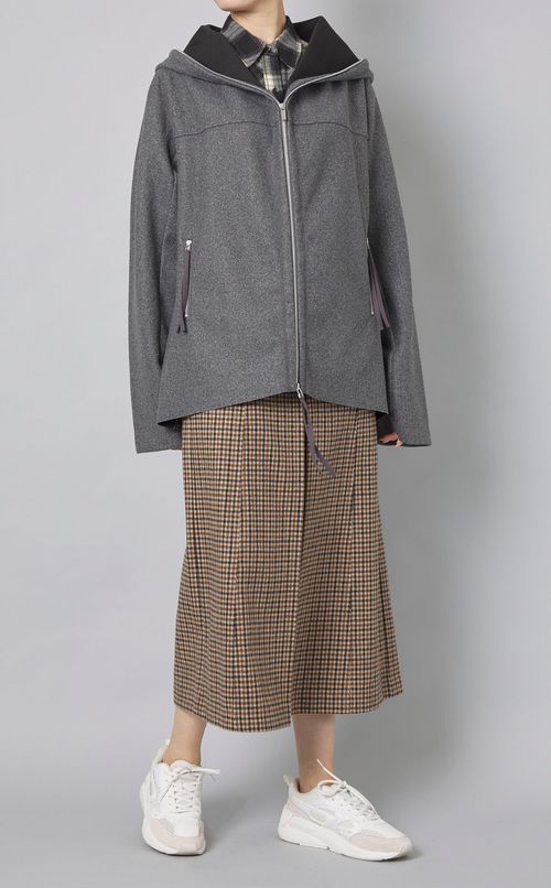 レイヤードボックスプリーツスカート