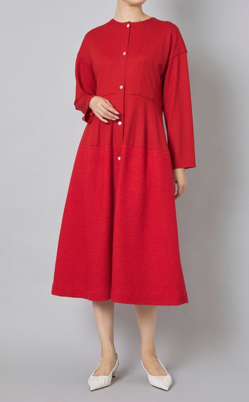 ウールシャツワンピース