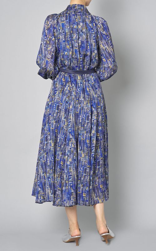 ジオメトリックプリントドレス