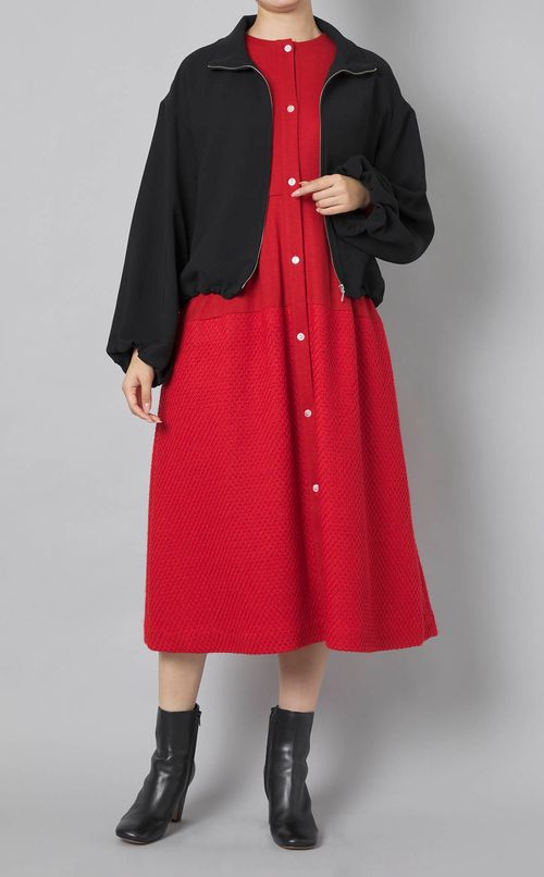 ウールシャツワンピース