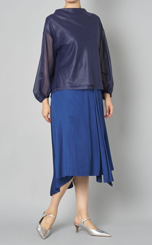 ジョーゼットドレープブラウス