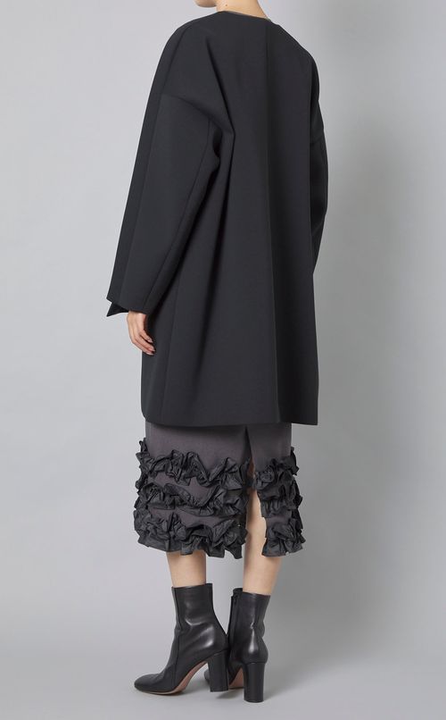 ジャージーノーカラーコート