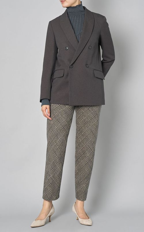 モールグレンチェックバイアスパンツ