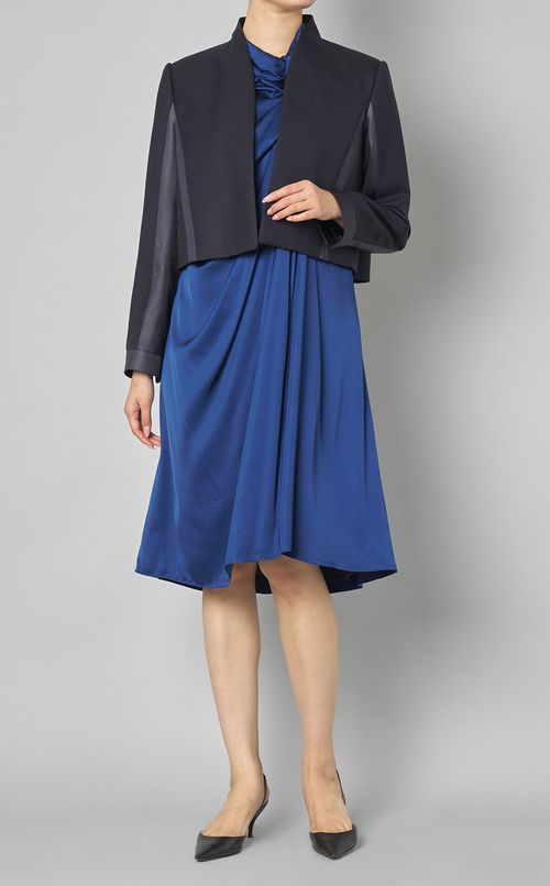 異素材コンビショートジャケット