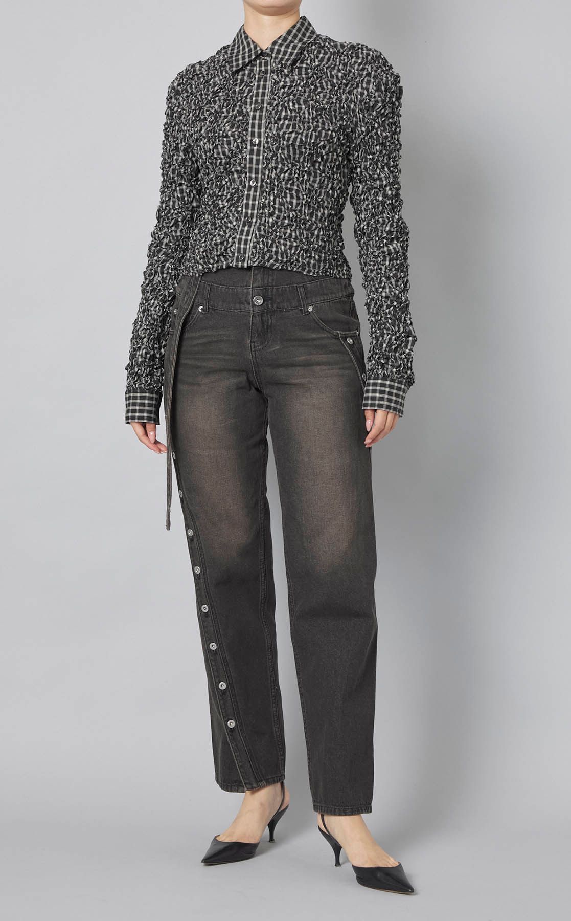 MAISON SPECIAL｜ダブルウエストツイストデニムパンツ