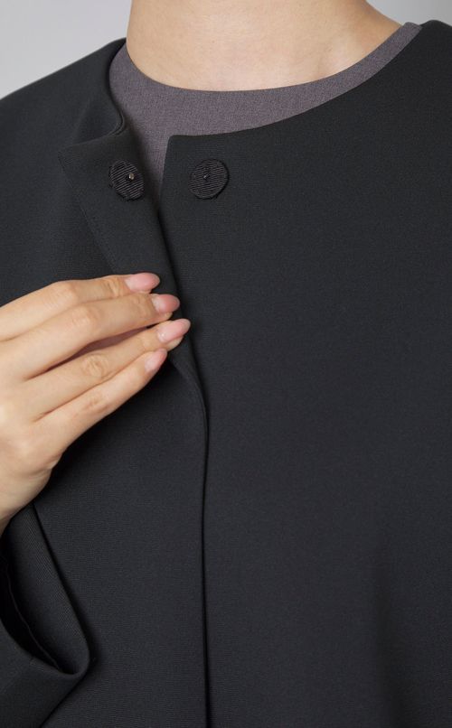 ジャージーノーカラーコート