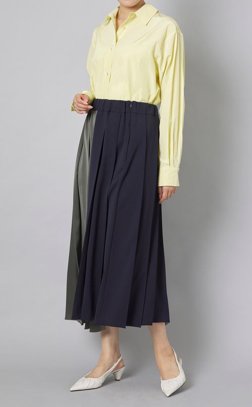 コットンポリエステルショートブラウス