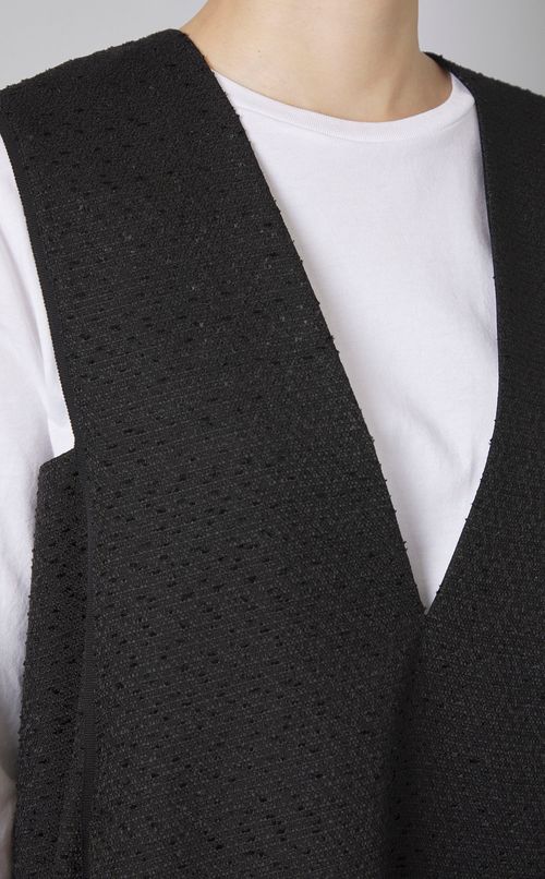 フリンジジャガードVネックジレ