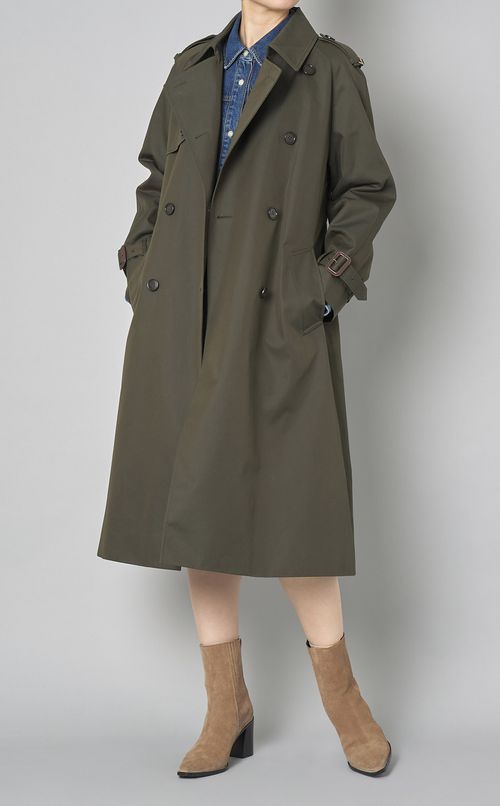 リラックスロングトレンチコート