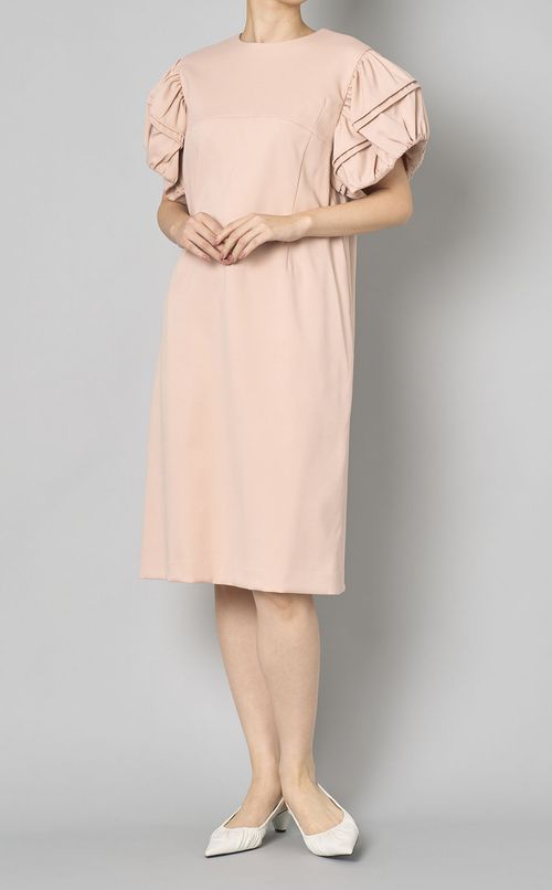 袖ボリュームコクーンワンピース