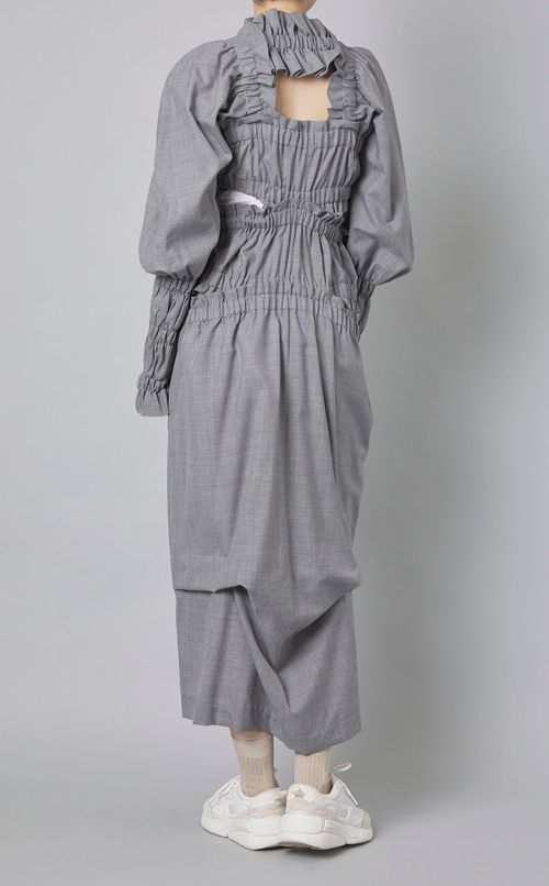 ウールトロピカルギャザードレス