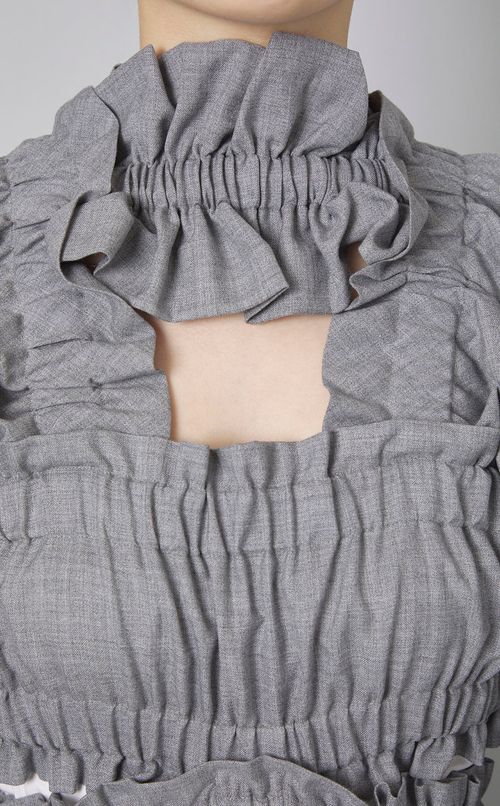 ウールトロピカルギャザードレス