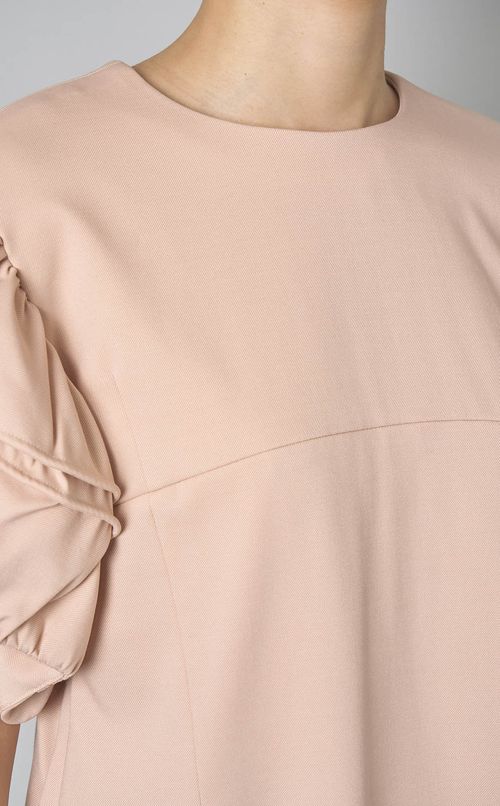 袖ボリュームコクーンワンピース