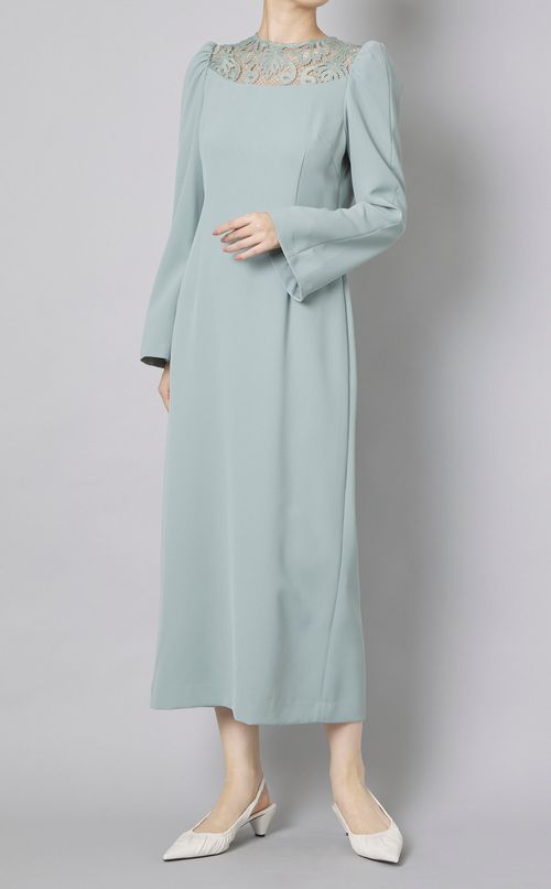 バックレースIラインワンピース