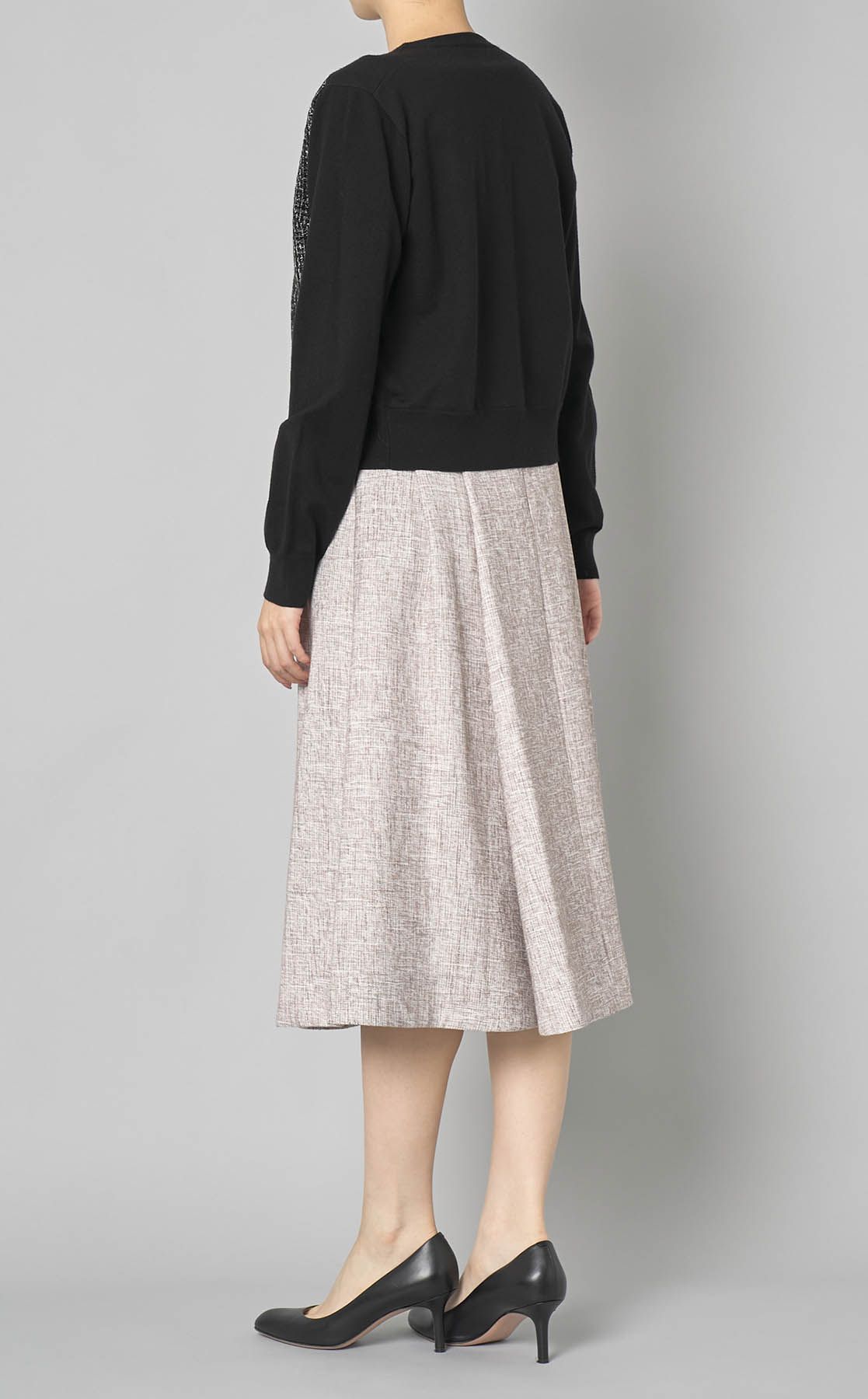 CELFORD｜ツイードドッキングニットカーディガン